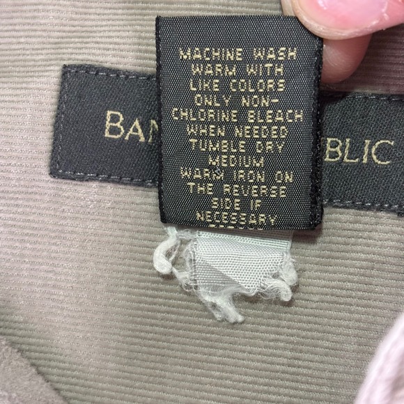 Banana Republic Men's Corduroy Button Down Shirt Size XL Gray Long Sleeve - Picture 7 of 8